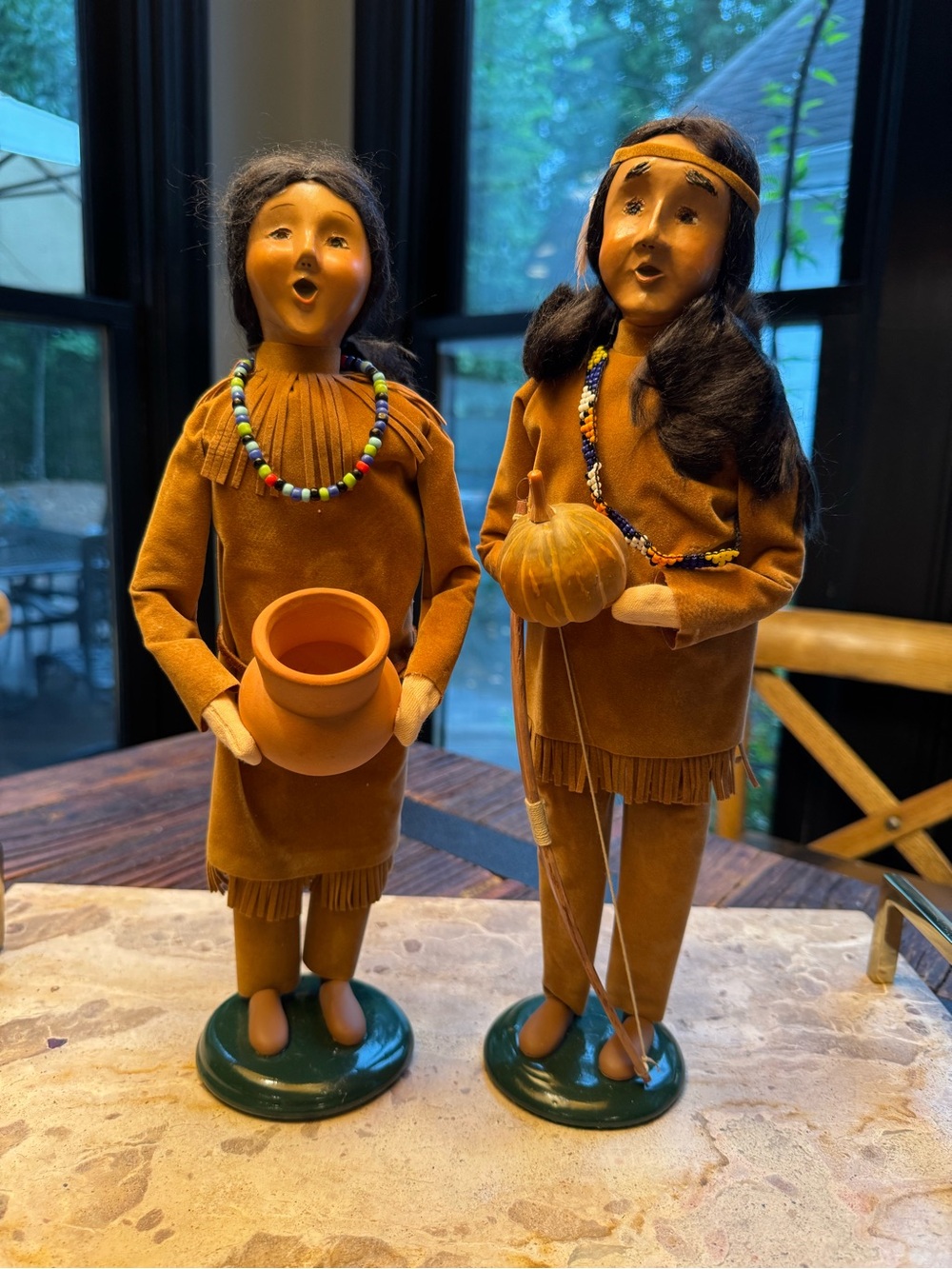 Byers' Choice Ltd. The Carolers RETIRED Native American Man and Woman Figures